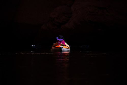 Inflatable Kayak at Night