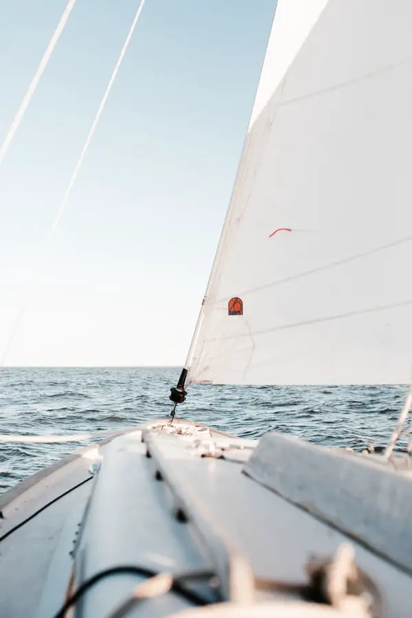 sail boat under way